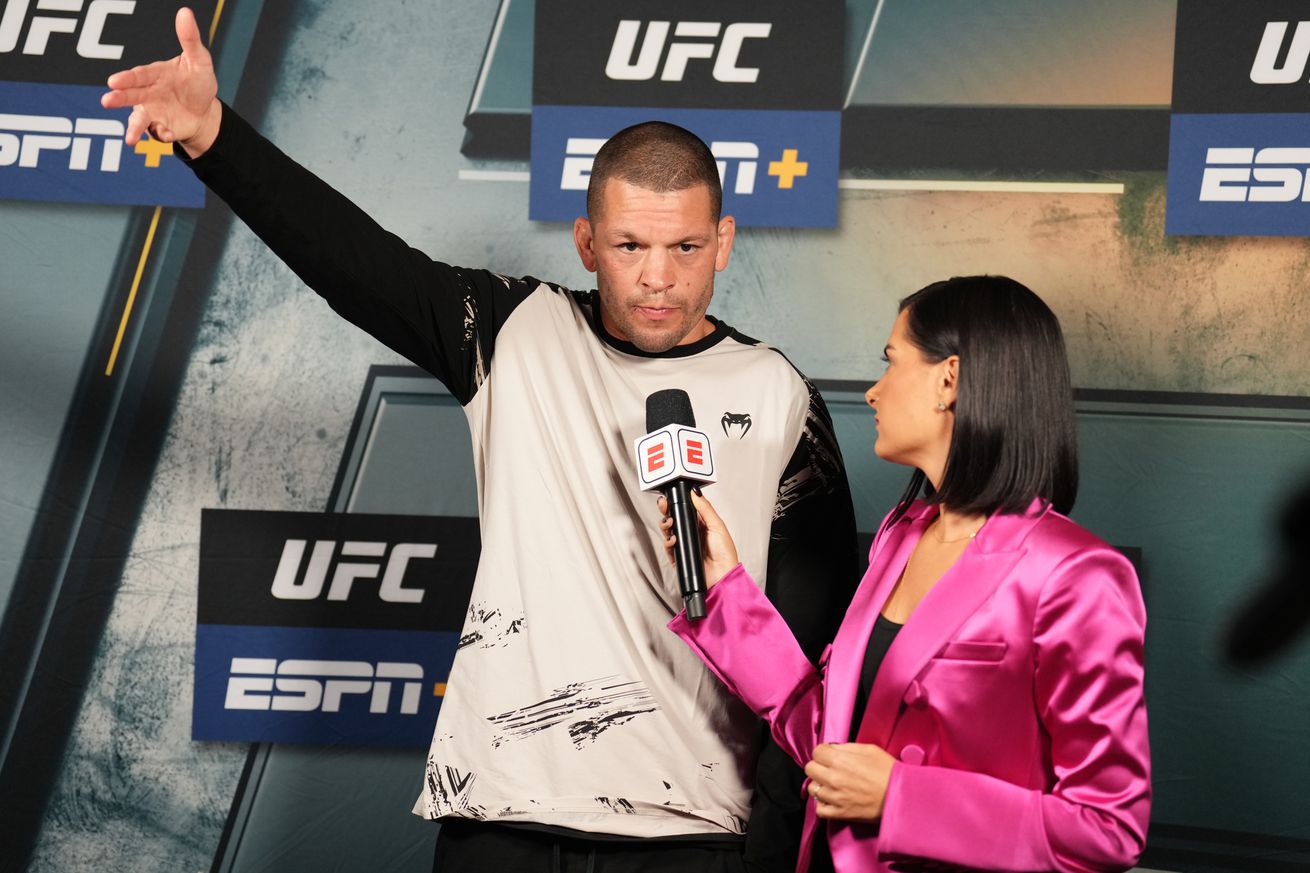 Superstar Nate Diaz talks to correspondent Megan Olivi ahead of the UFC 279 ceremonial weigh-ins. 