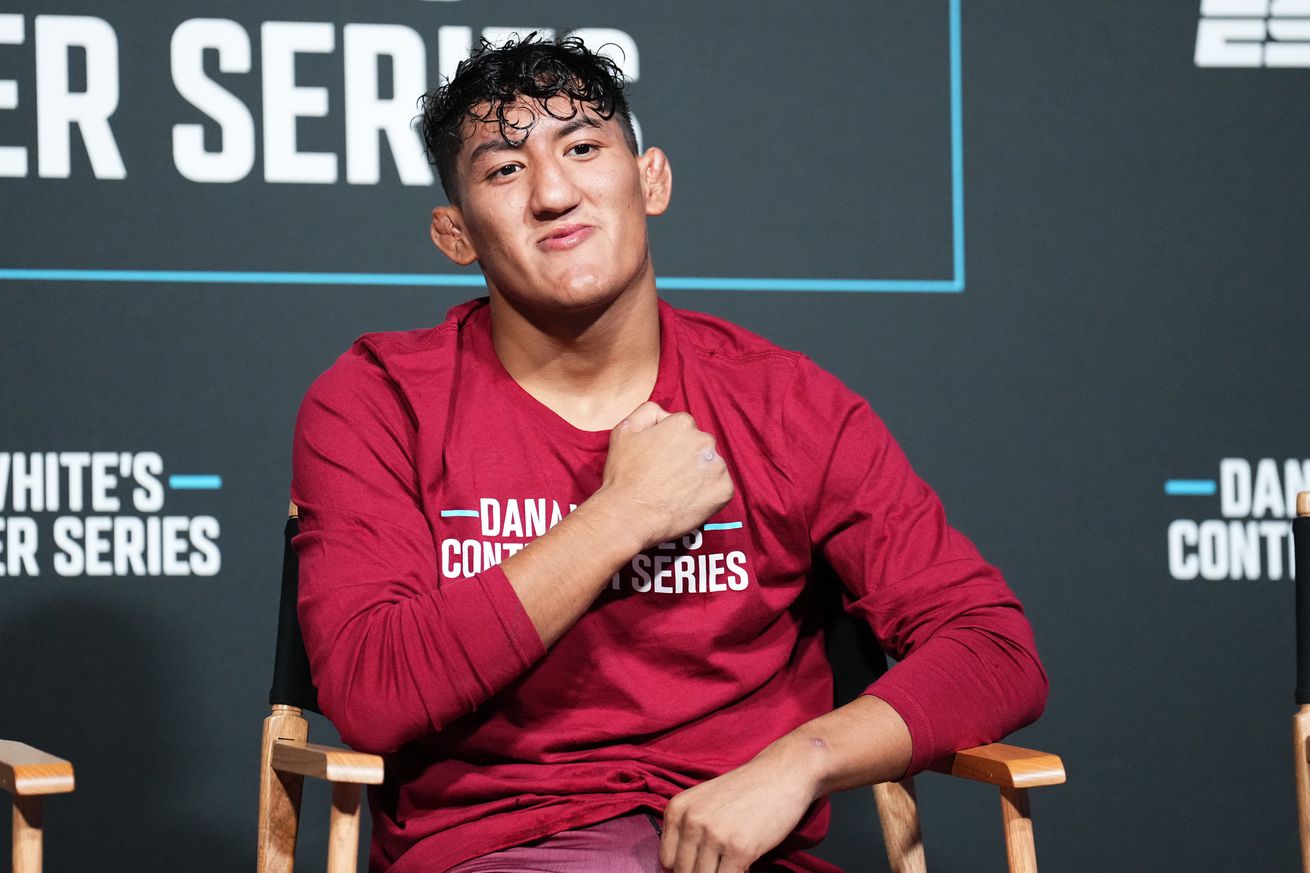Raul Rosas reacts after hearing that he had been signed to the UFC.