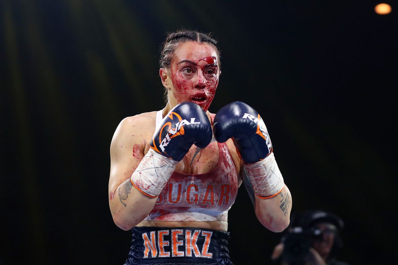 Cherneka Johnson at Haney vs. Kambosos Jr. 2