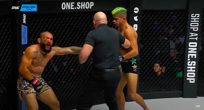 John Lineker’s eye at ONE on Prime 3. 
