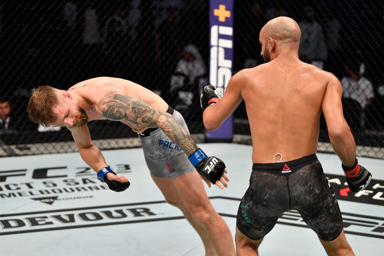 Ottman Azaitar when he defeated Teemu Packalen at UFC 242.
