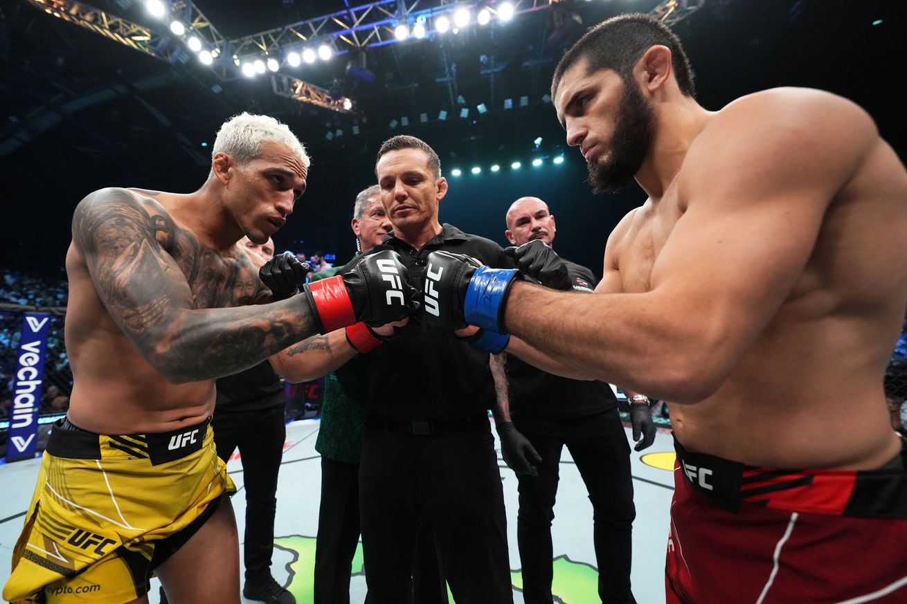 Charles Oliveira and Islam Makhachev at UFC 280.