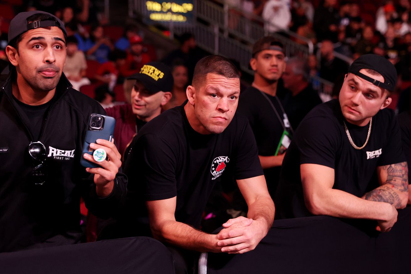 A bodyguard was splashed with beer as Jake Paul’s entourage collided with Nate Diaz’s team backstage at the Paul vs. Silva event