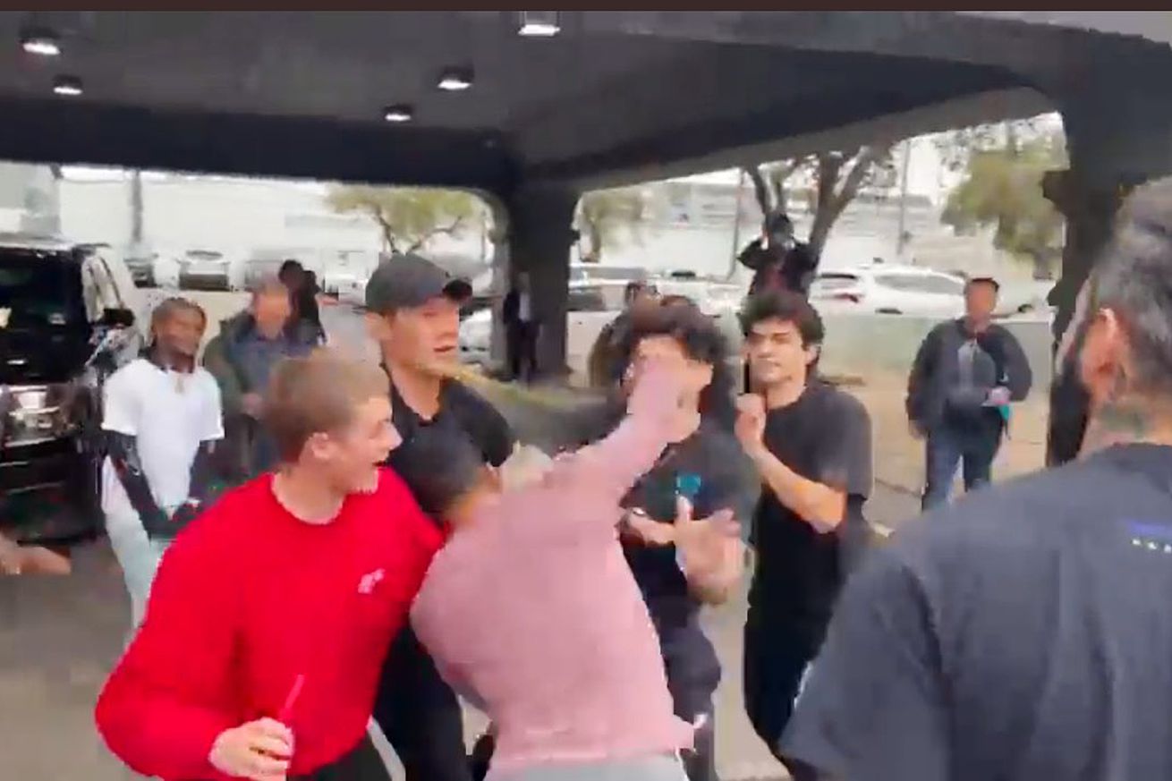 Dillon Danis and Anthony Taylor brawl in the parking lot outside the MF x DAZN: X Series 3 weigh-ins