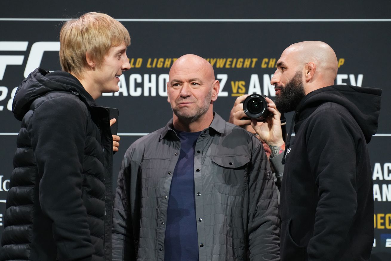Paddy Pimblett and Jared Gordon at UFC 282. 