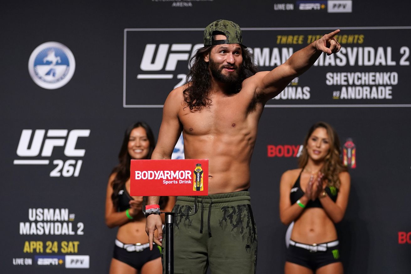 Jorge Masvidal at UFC 261 weigh-ins. 