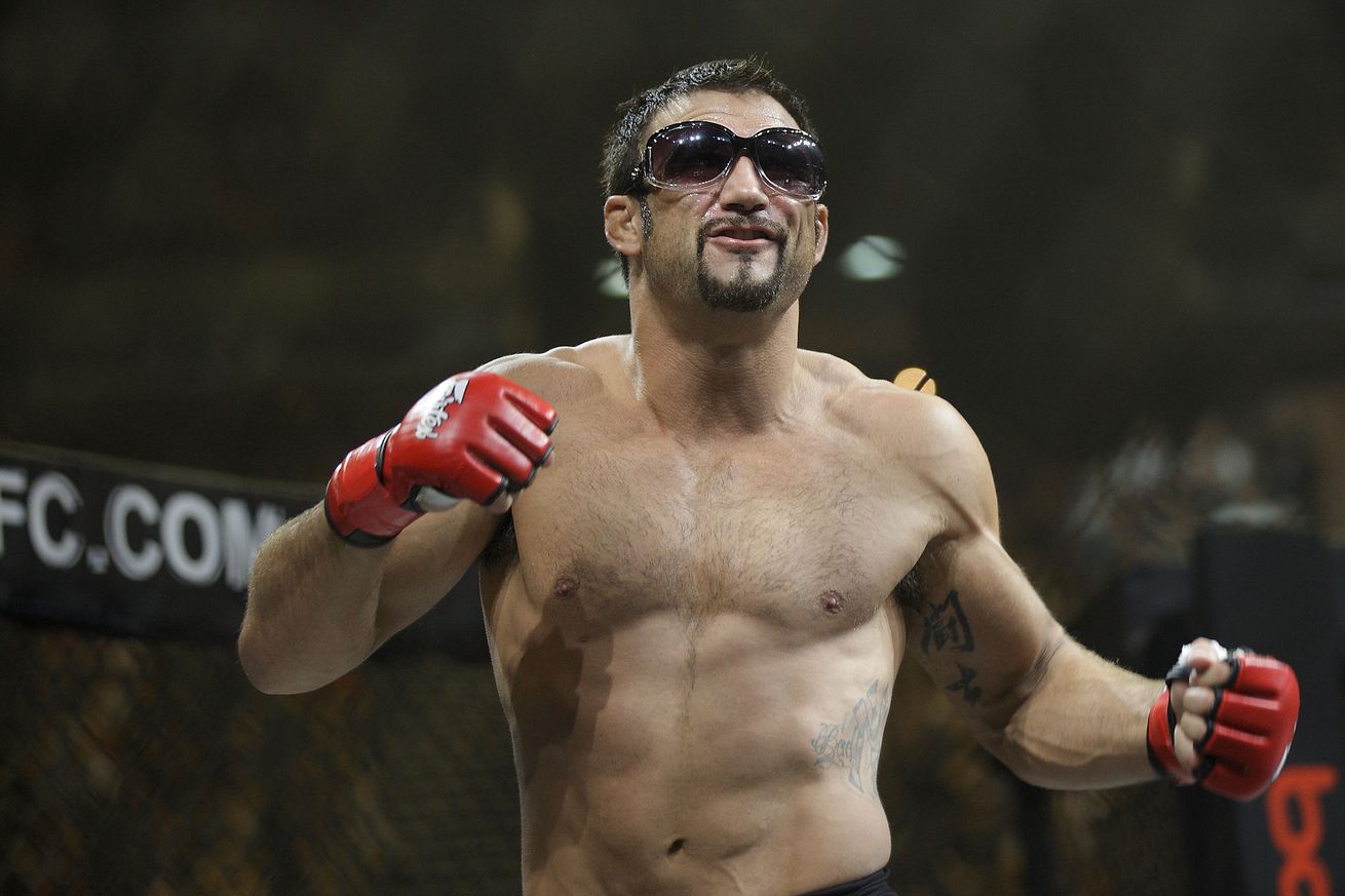 Phil Baroni enters the cage for a bout with ONE FC in 2011.
