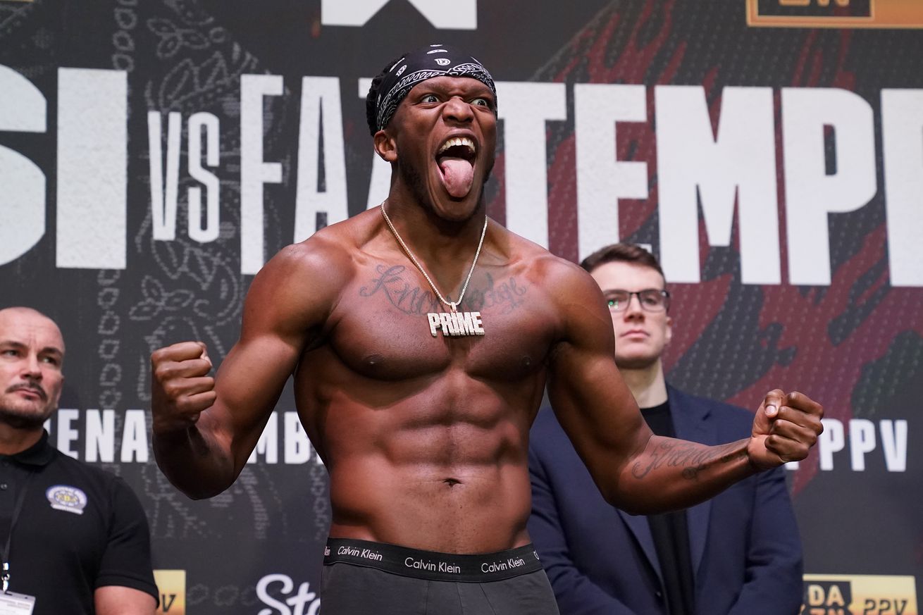 KSI v FaZe Temperrr - Weigh In - BOXPARK Wembley