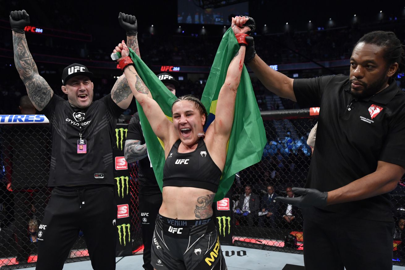 Jennifer Maia at UFC 264. 