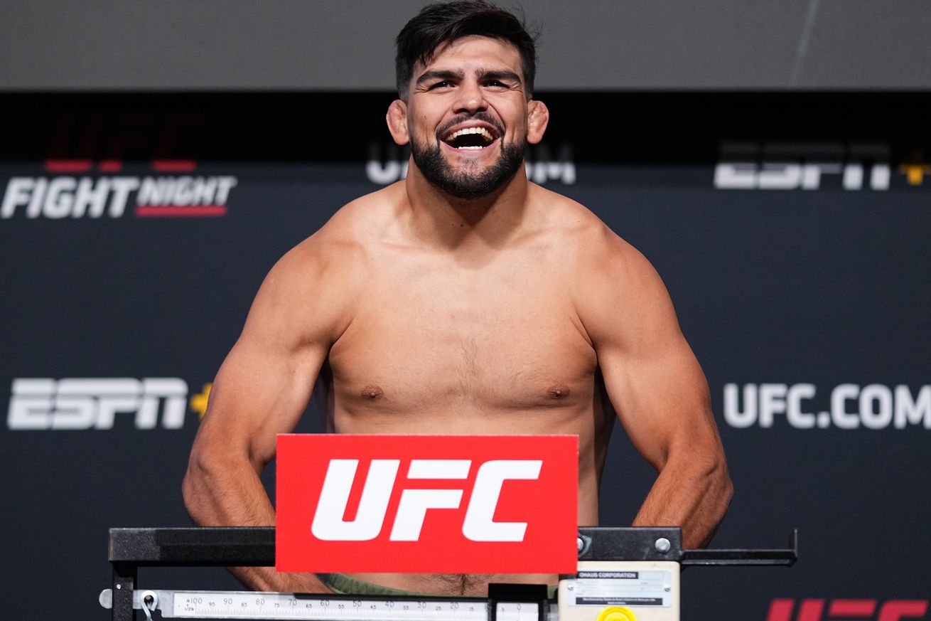 Kelvin Gastelum at weigh-ins for UFC Vegas 34. 