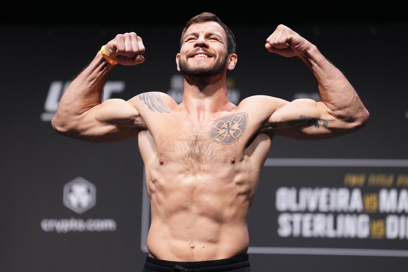 Nikita Krylov at the UFC 280 Ceremonial Weigh-in