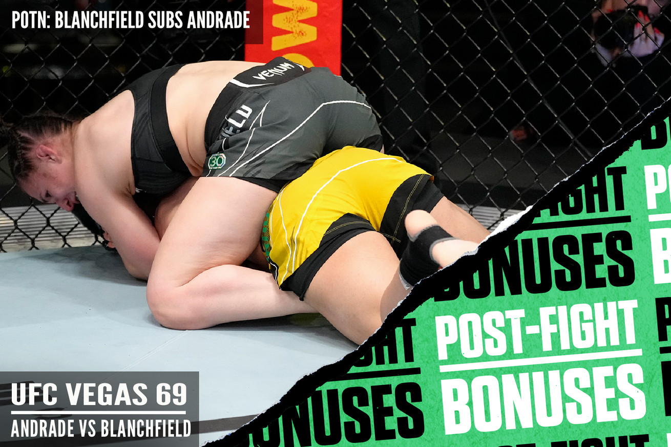 UFC Vegas 69, UFC Fight Night, Jéssica Andrade vs Erin Blanchfield, Post Fight Bonuses, POTN, FOTN, Erin Blanchfield subs Jéssica Andrade, 