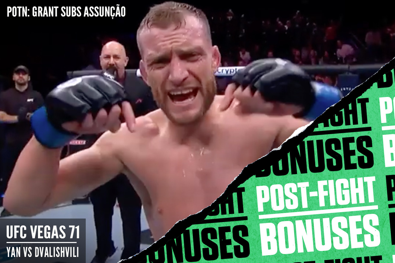 UFC Vegas 71, UFC Fight Night, Petr Yan vs Merab Dvalishvili, Davey Grant vs Raphael Assunção, POTN, FOTN, Post-Fight Bonuses, Davey Grant,