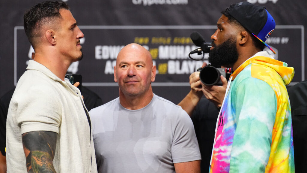 UFC 304 heavyweight winner to face Jon Jones vs. Stipe Miocic victor 2 Tom Aspinall face off with Curtis Blaydes