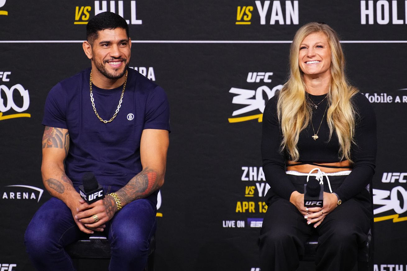 Alex Pereira and Kayla Harrison