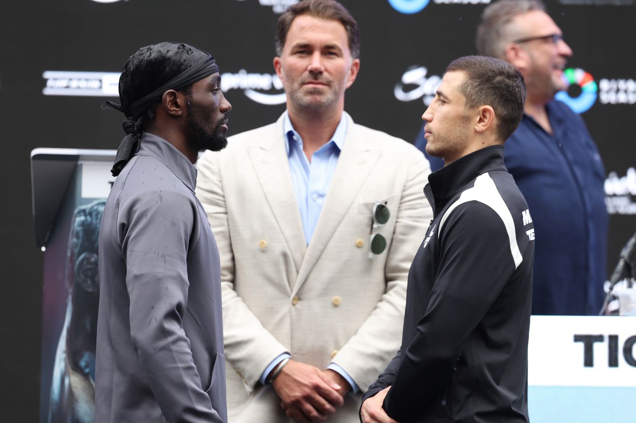 Terence Crawford and Israil Madrimov in Los Angeles