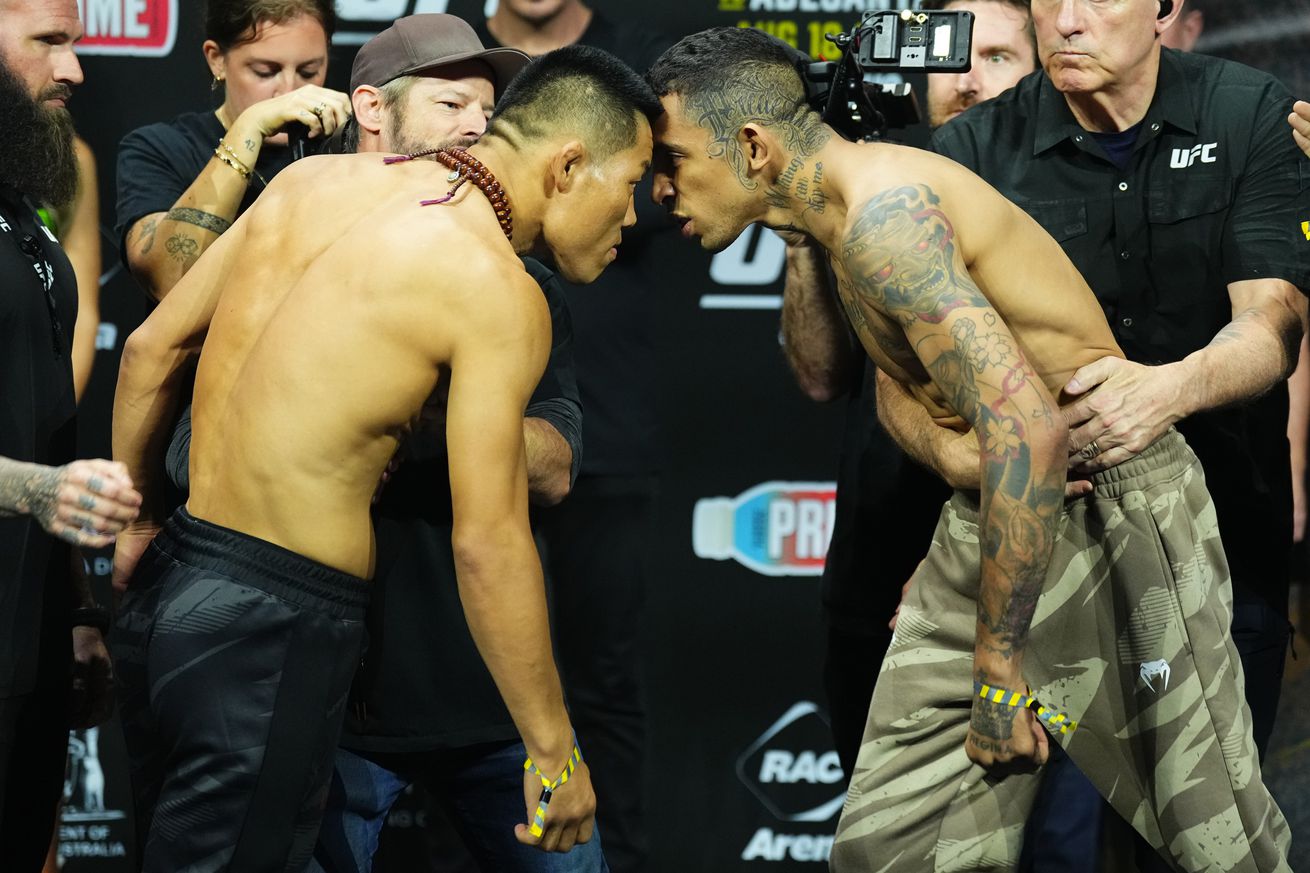 Li Jingliang and Carlos Prates face off ahead of UFC 305