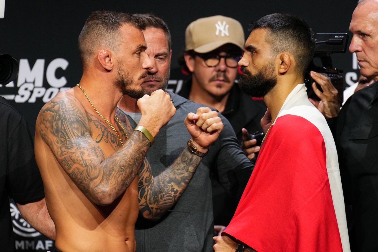 Renato Moicano and Benoit Saint Denis face off ahead of UFC Paris