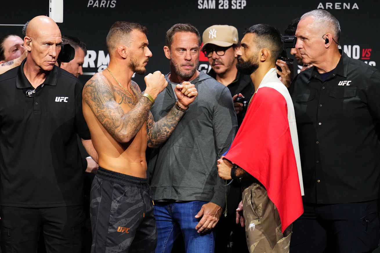 Renato Moicano and Benoit Saint Denis at UFC Paris