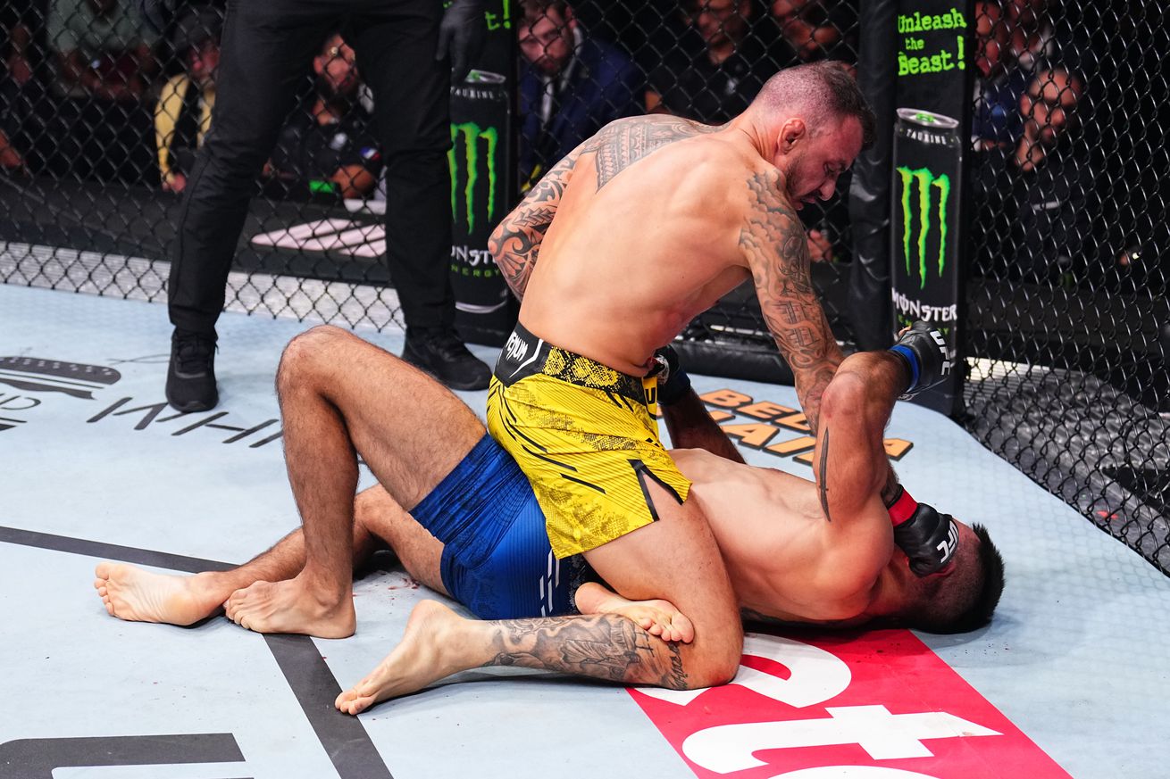 Renato Moicano and Benoit Saint Denis at UFC Paris