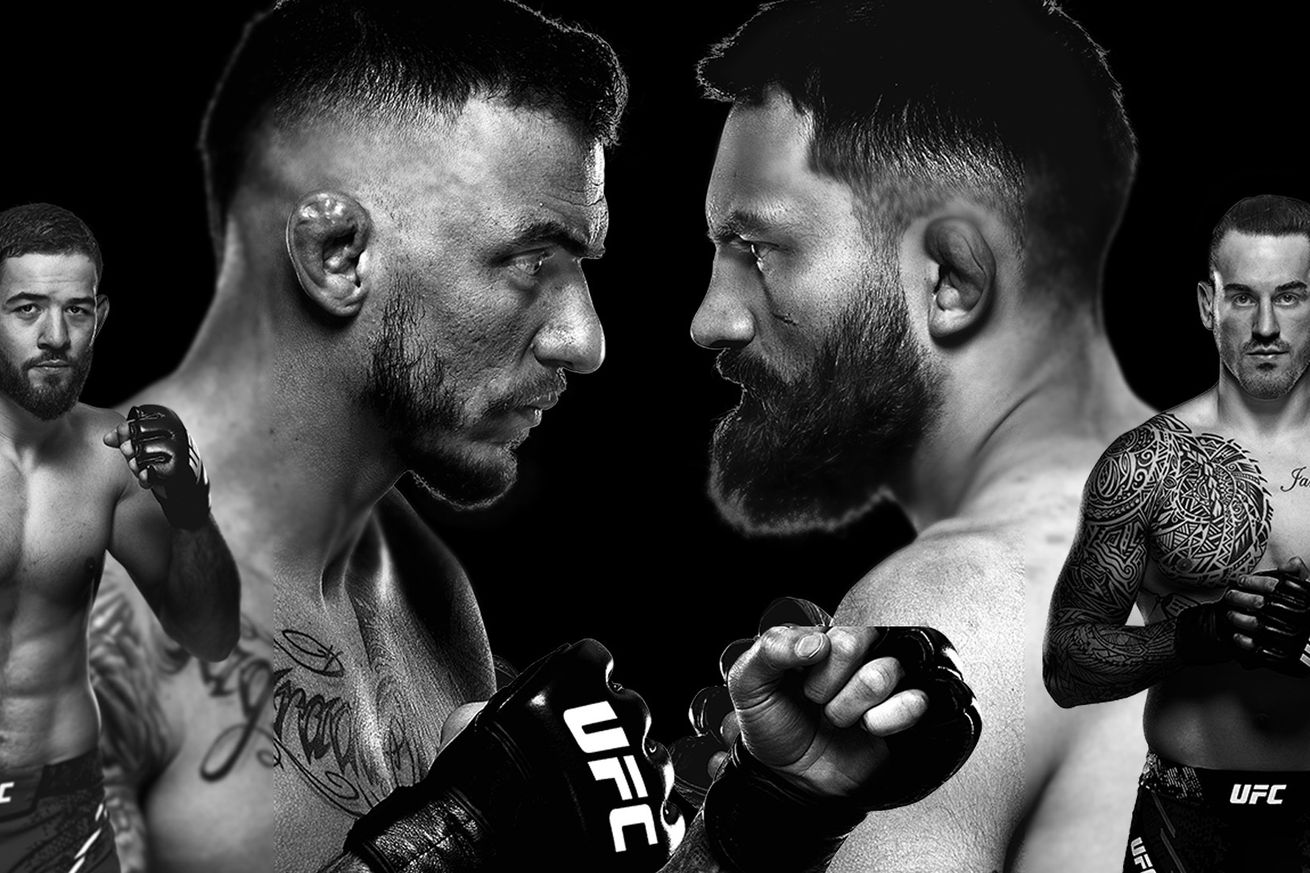 Renato Moicano and Benoit Saint Denis at UFC Paris