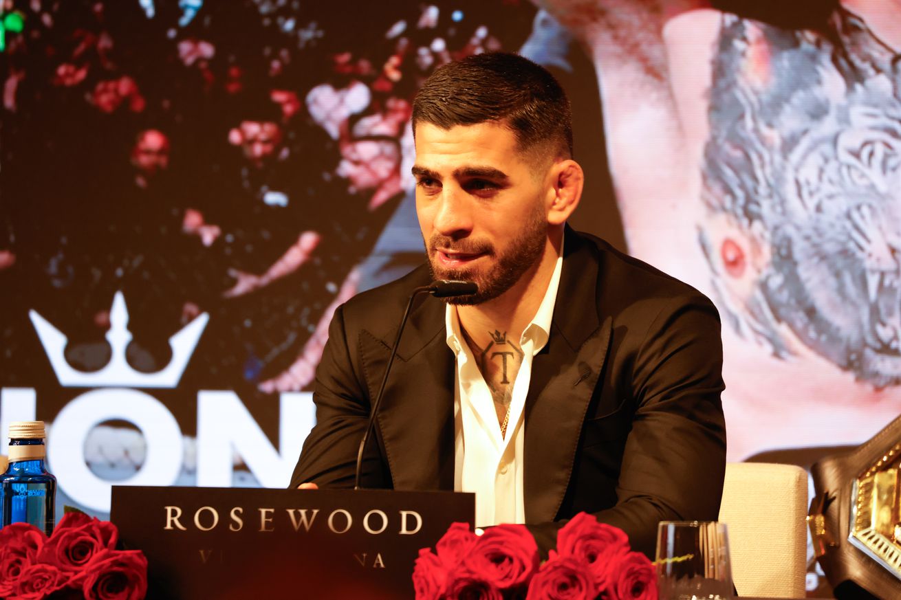 UFC World Champion Ilia Topuria Holds Press Conference In Madrid