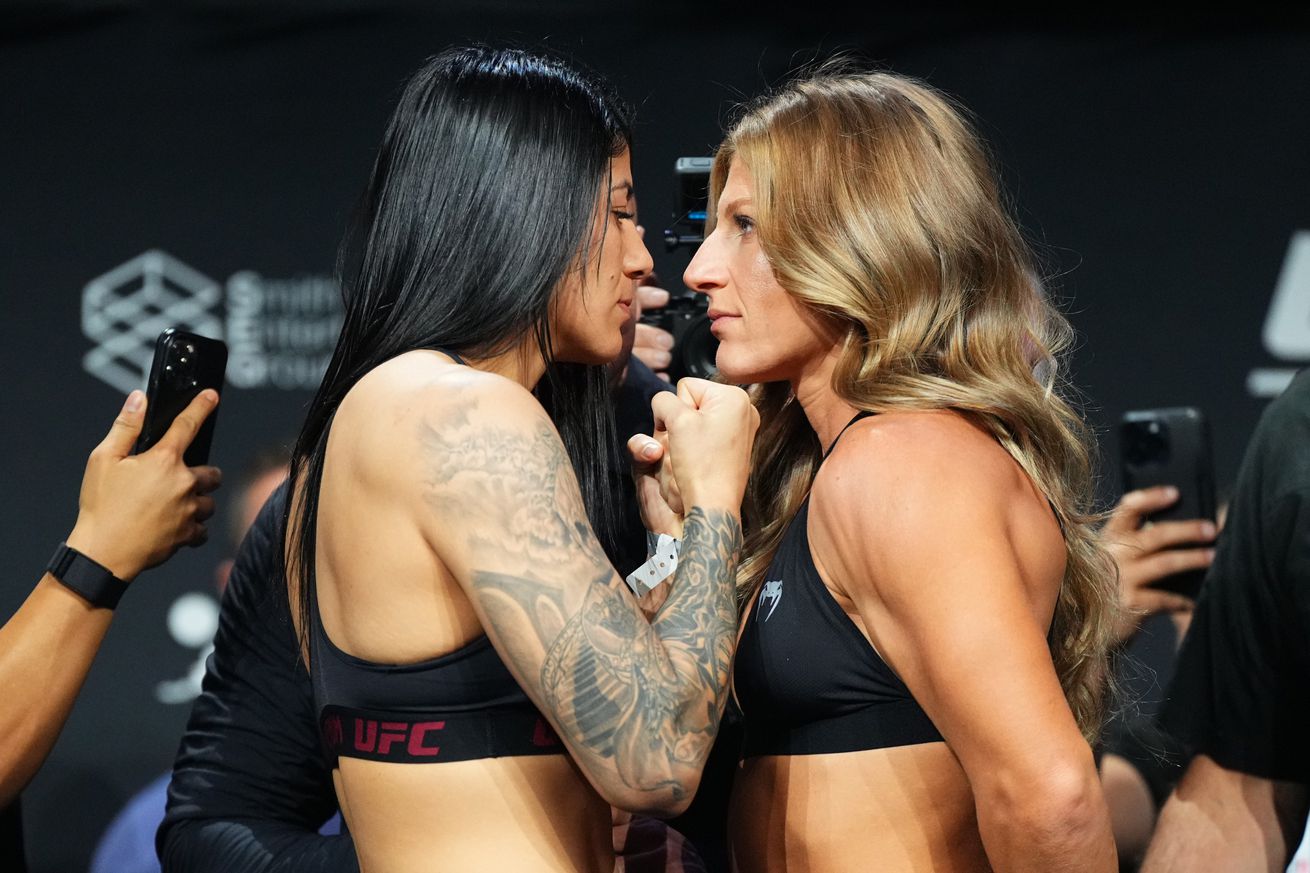 Ketlen Vieira and Kayla Harrison face off ahead of UFC 307